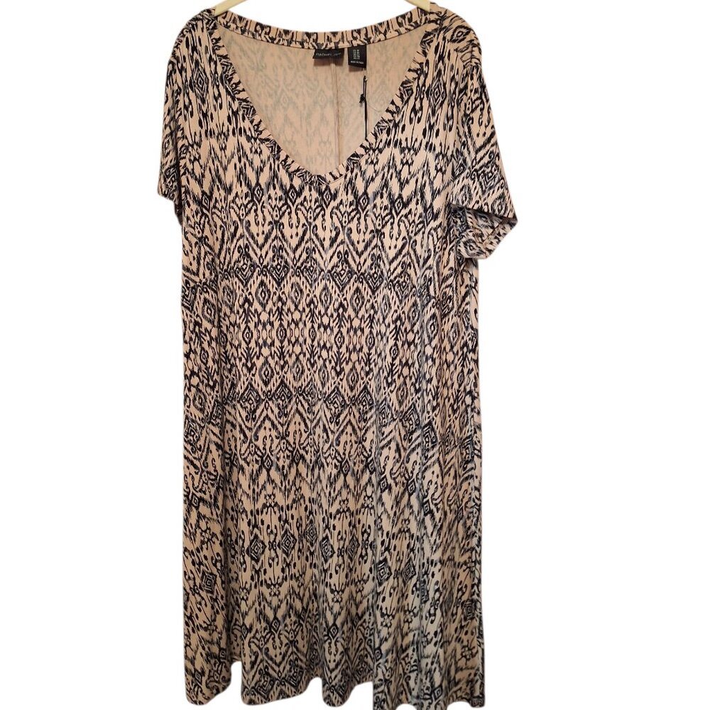 Rachel Zoe Comfy Short Sleeved Oversized Dress Ladies Plus Size 1X Church Office